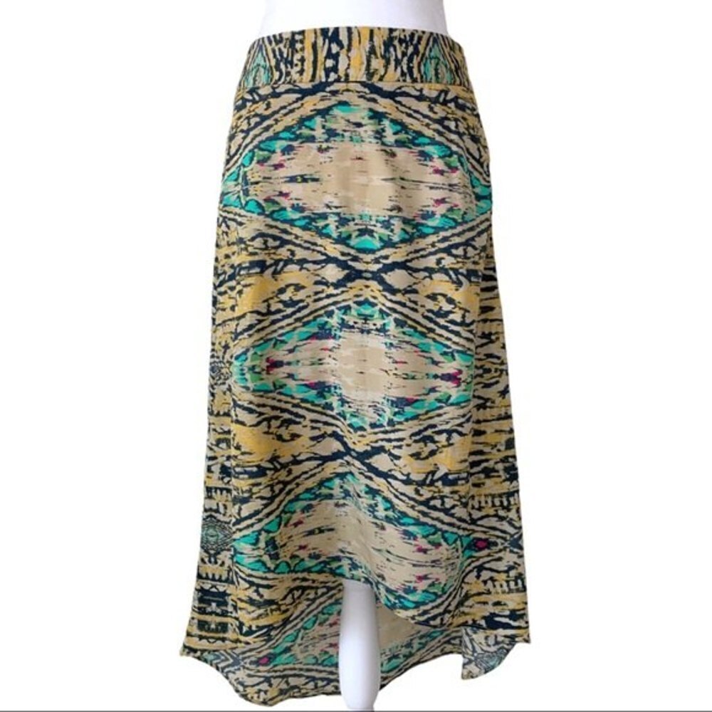 The Limited Hi Low Southwestern Aztec Midi Skirt Size Small